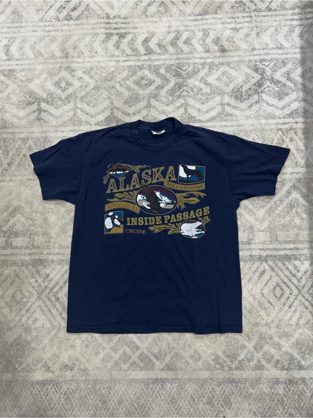 Alaska Inside Passage Navy Graphic Tee - Unbranded